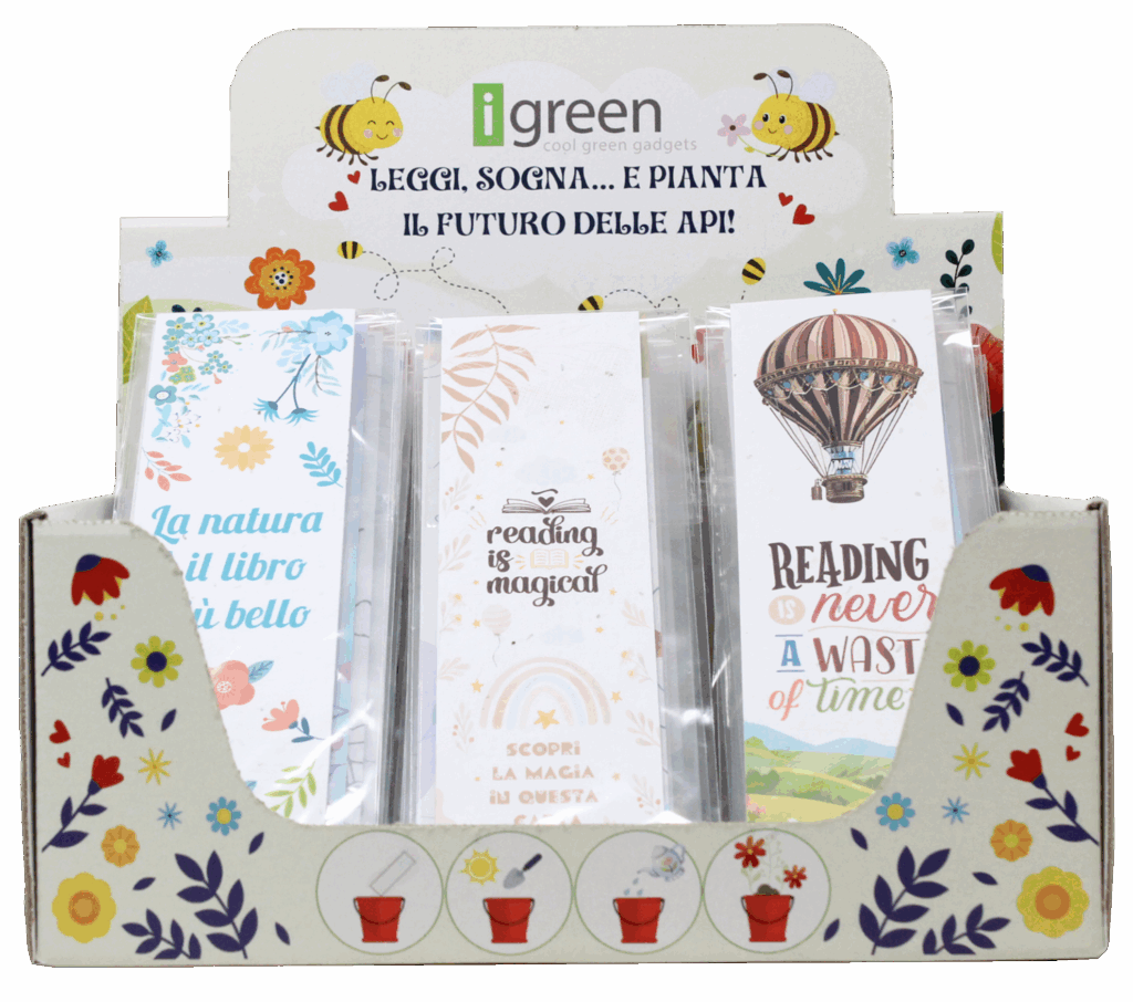 Display Segnalibro Piantabile con Semi evidenza