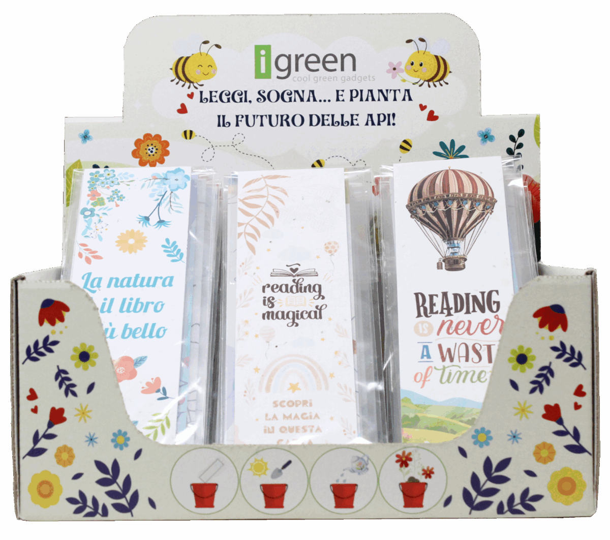 Segnalibro Piantabile con Semi – Display da Banco