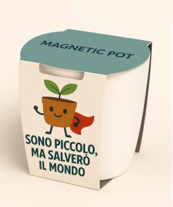 salverò il mondo magnetic pot bianco - Calamite frigo ecosostenibili